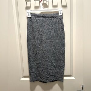 Grey Jersey Pencil Skirt